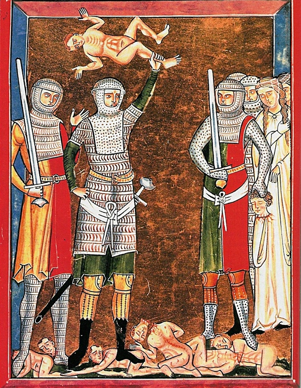 Немецкая миниатюра, ок. 1340. Если название Избиение младенцев, то дальше его не подписываю в иллюстрациях.